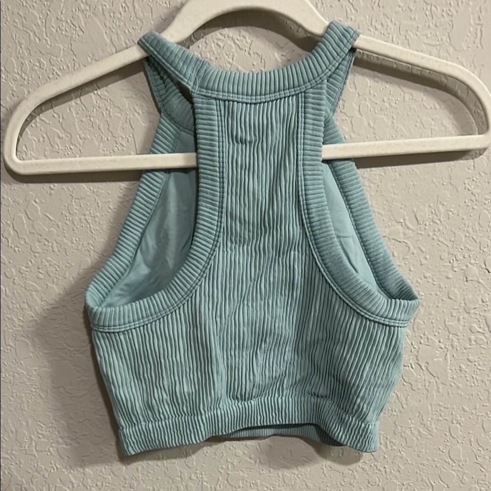 Aerie Green Ribbed Sleeveless Crop Top - Picture 6 of 6